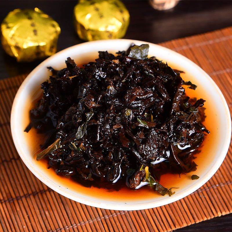 正宗云南糯米浓香型宫廷普洱熟茶迷你小沱茶叶小金沱半斤一斤罐装 糯香小沱茶250G