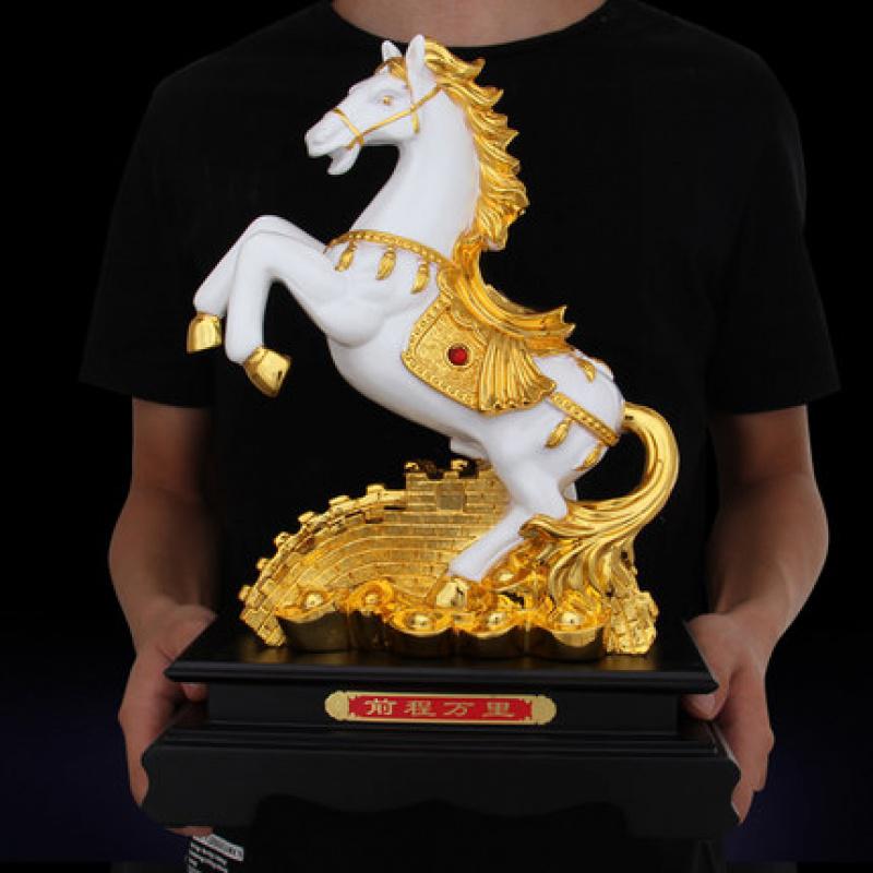 美帮汇马摆件马到成功工艺品 生肖马办公室前台家居装饰摆设品高清大图