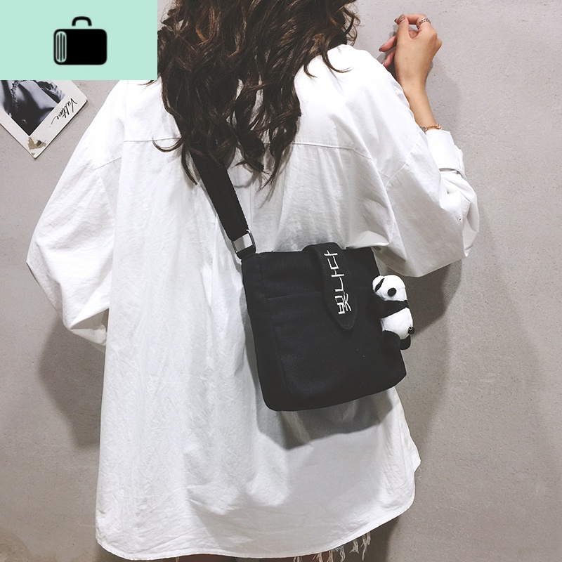 帆布小包包女2020新款韩版ulzzang日系原宿ins百搭可爱学生斜挎包NEWLAKE高清大图