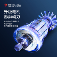 YARDFORCE 车载汽车充气泵 充气宝 便携式家用打气泵 LED应急照明 智能数显12V车载电源版 AP150-02