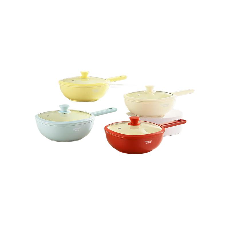 迈巴勒 MT2504 钛极陶釉不粘小方锅 24cm