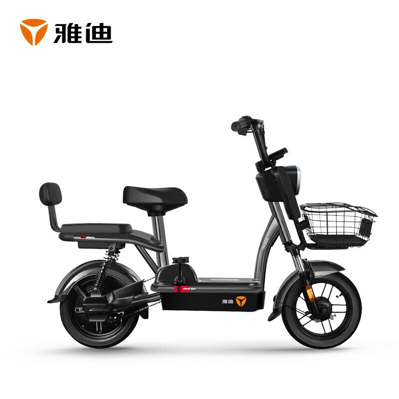 雅迪yadea新款乐骑nfc智能解锁乐骑新国标电动自行车48v可提锂电池