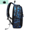 双肩包男中学生书包男时尚潮韩版初中学生高中生大学生女小学背包NEW LAKE 迷彩蓝加大配黑小背包升级款