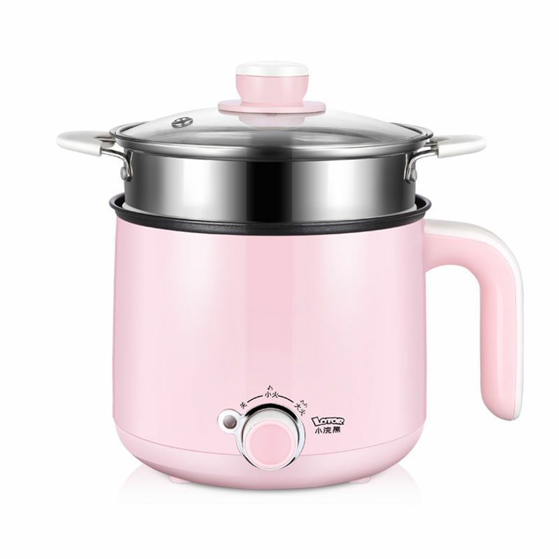 小浣熊电煮锅宿舍学生煮面锅迷你火锅小功率家用电炖锅