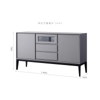 慧采云 餐边柜简约现代茶水柜客厅茶水柜餐厅玻璃储物柜办公室茶柜