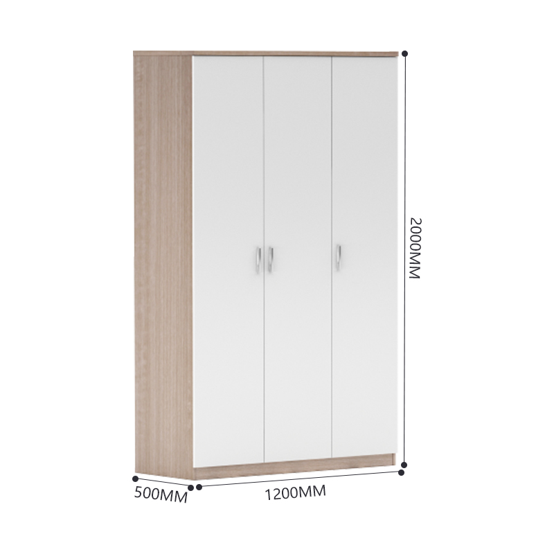 臻远 ZY-GYJJ19 公寓套房家具 宿舍家具三门衣柜衣物收纳柜高清大图