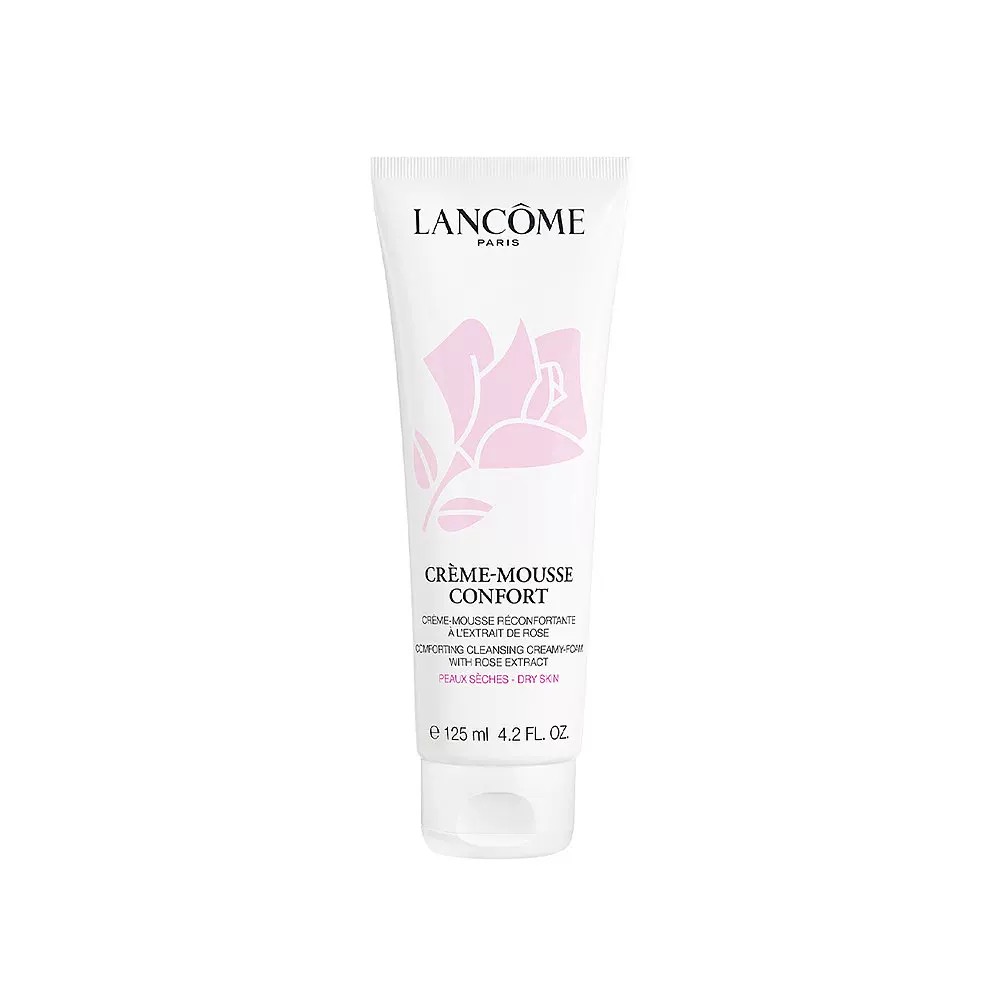 兰蔻(LANCOME)清滢柔肤洁面乳补水女士洗面奶125ml温和清洁平衡水油 粉色保湿