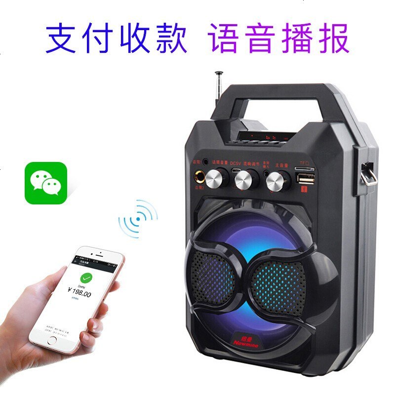 纽曼（Newmine） 纽曼大功率户外广场舞音响 便携式无线蓝牙音箱拉杆低音炮 迷你手提插卡收音机