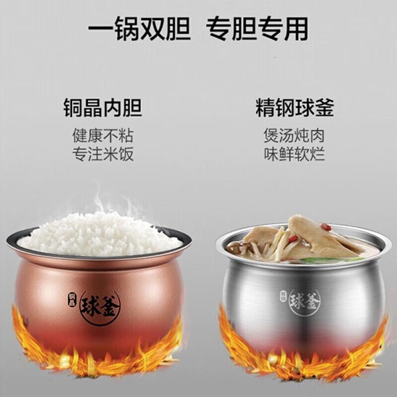 苏泊尔(SUPOR)电压力锅高压锅家用5L球釜双胆全自动智能多功能压力锅 孔雀蓝 5L高清大图