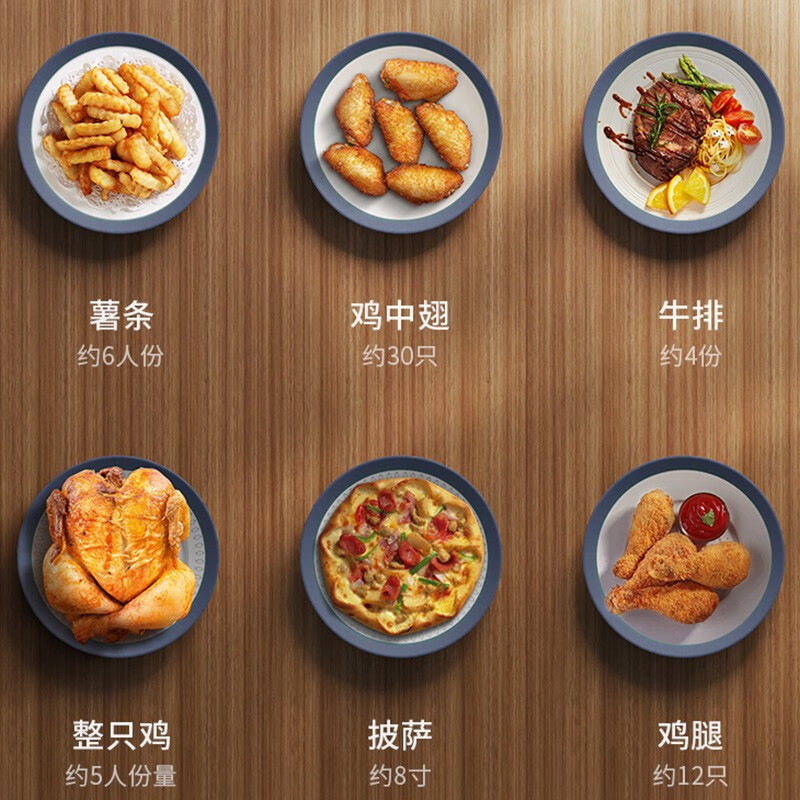 HYUNDAI 空气炸锅5L大容量家用煎炸锅无油低脂不粘大功率空气烤箱多功能薯条机电炸锅 旋钮款 SL-KZ-5LJ3高清大图