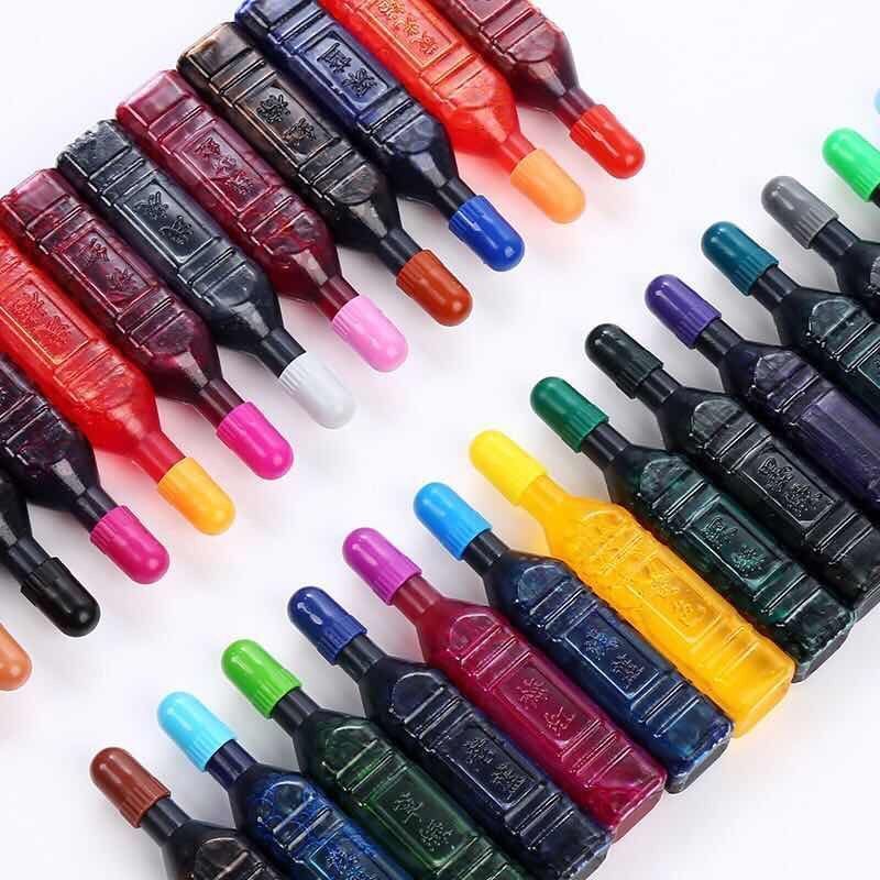 12色桶装水彩笔水彩笔墨水12色18色24色36色墨水补充液儿童水彩笔水