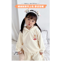 儿童睡衣加厚冬款加绒保暖法兰绒单件上衣秋冬珊瑚绒家居服男童女