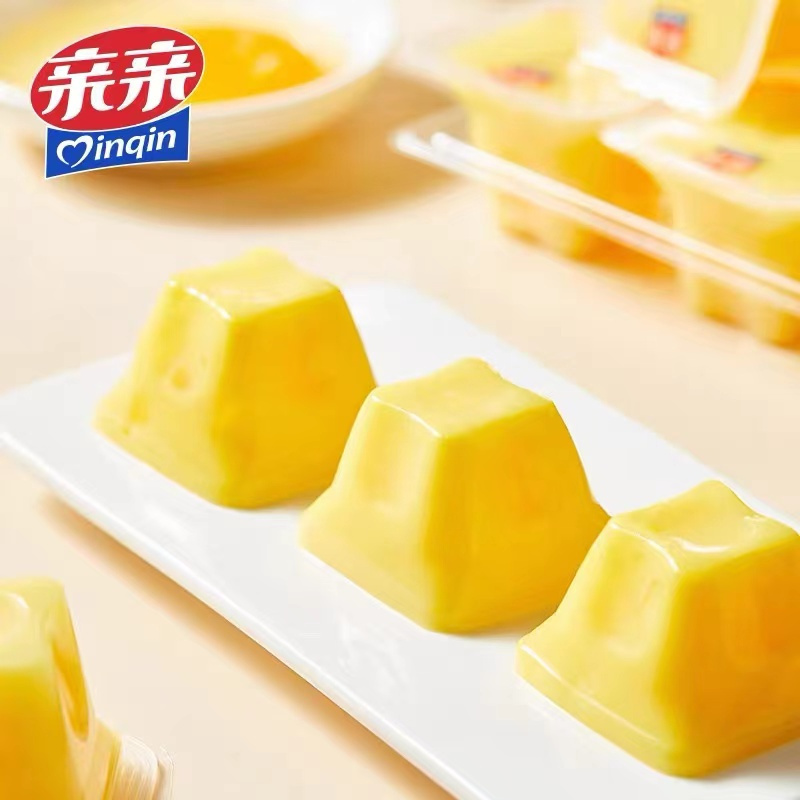 亲亲布丁小方冻草莓味零食布丁椰果果冻休闲解馋网红小吃420g*2件