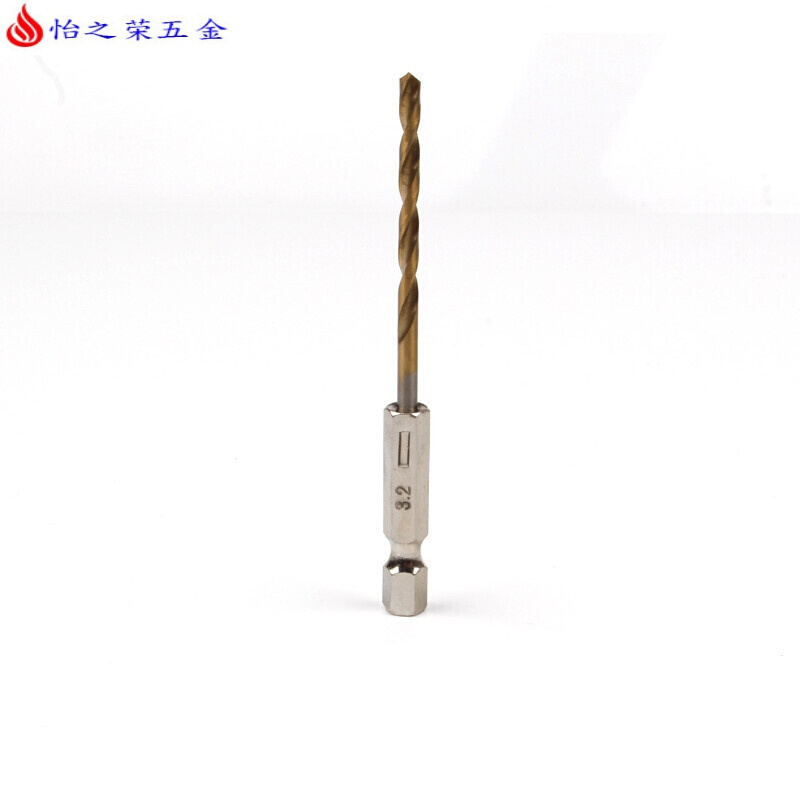 六角柄麻花钻头镀钛13PC风批组套高速钢电动螺丝刀麻花钻头 六角柄钻头(3.2mm)