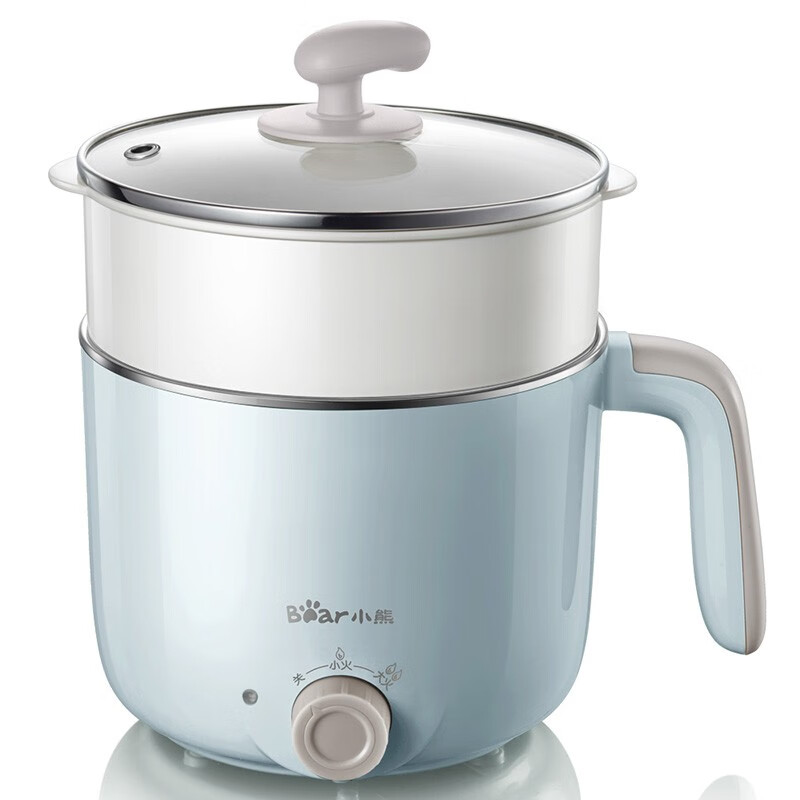 小熊 DRG-C12R5 电煮锅 宿舍小锅 小电锅 电热锅蒸锅 学生寝室一体泡面火锅多功能锅