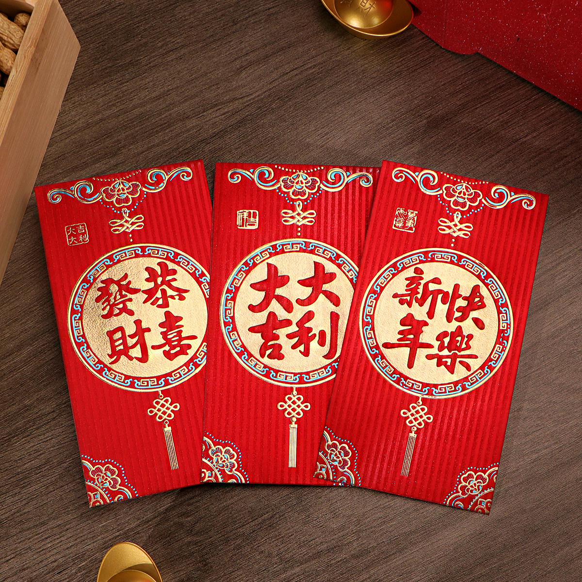 智美环球 2026新款红包袋过年利是大红包袋 压岁包-千元(6个)*10高清大图