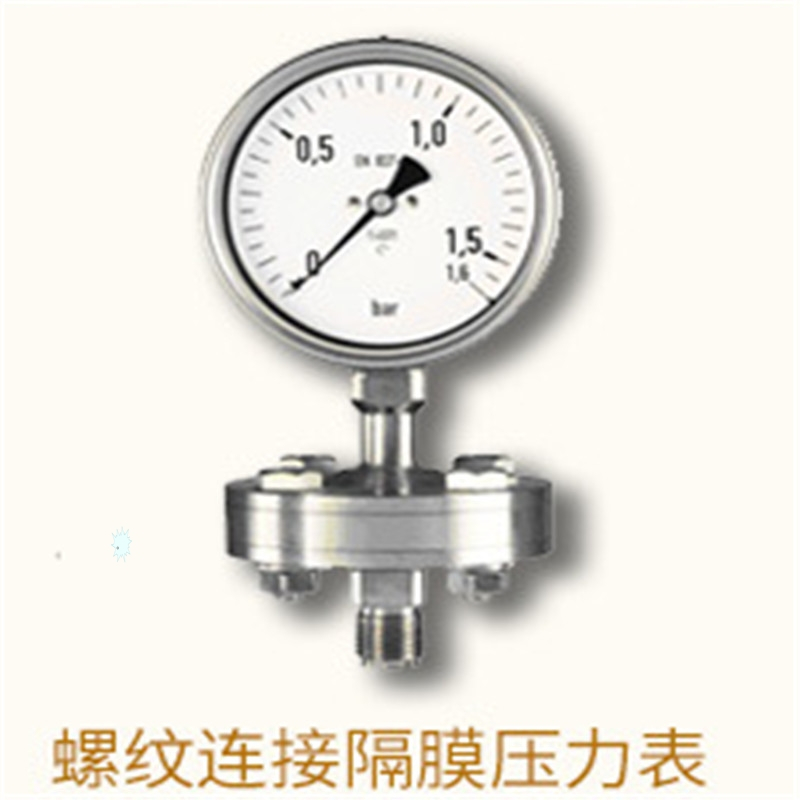 润仪仪表RY-YTPF不锈钢螺纹连接隔膜压力表(台)