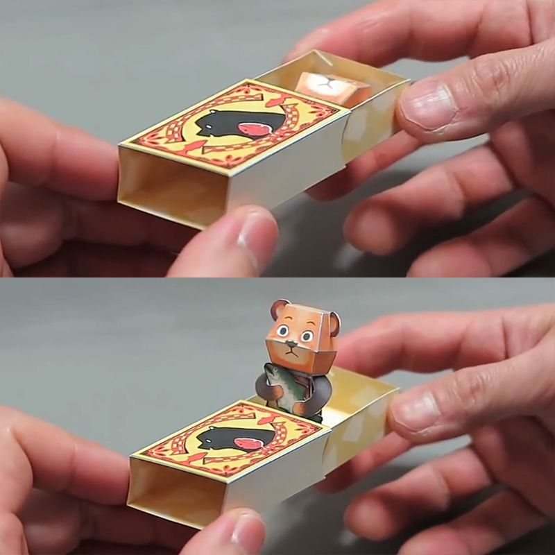 机关弹跳动态折纸立体动物手工diy纸模型剪纸动脑纸质玩具5咬人鲨鱼