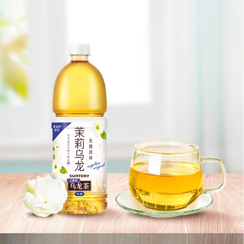 三得利无糖茉莉乌龙茶900ml*12大瓶装0脂肪特级茶叶健康茶饮料高清大图
