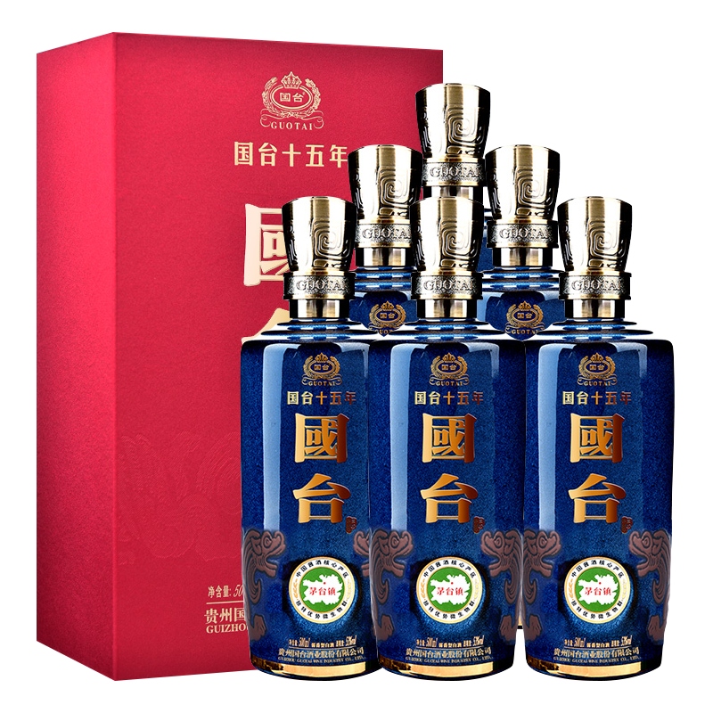 国台 十五年(15年) 53度 500ml*6瓶整箱装 酱香型白酒 酱酒