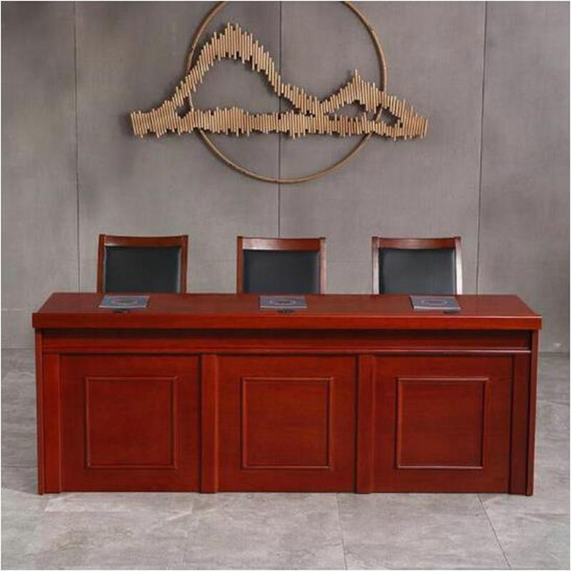 逐鹿中原实木会议室演讲桌讲台桌hy-630多媒体讲台经理桌主管桌