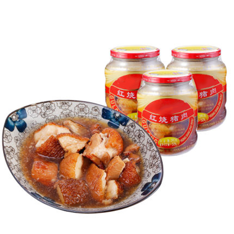 红烧猪肉居家户外罐头食品红烧肉类罐头 红烧猪肉415克（一瓶）