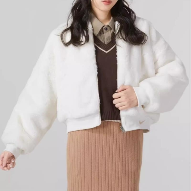 NIKE耐克外套运动休闲保暖立领女装夹克双面穿FB8693-133 D