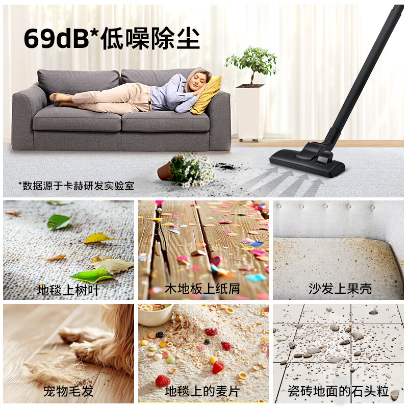 卡赫(KARCHER) 商用桶式轻音吸尘器适用酒店办公室餐厅 T 14/1(国产)高清大图