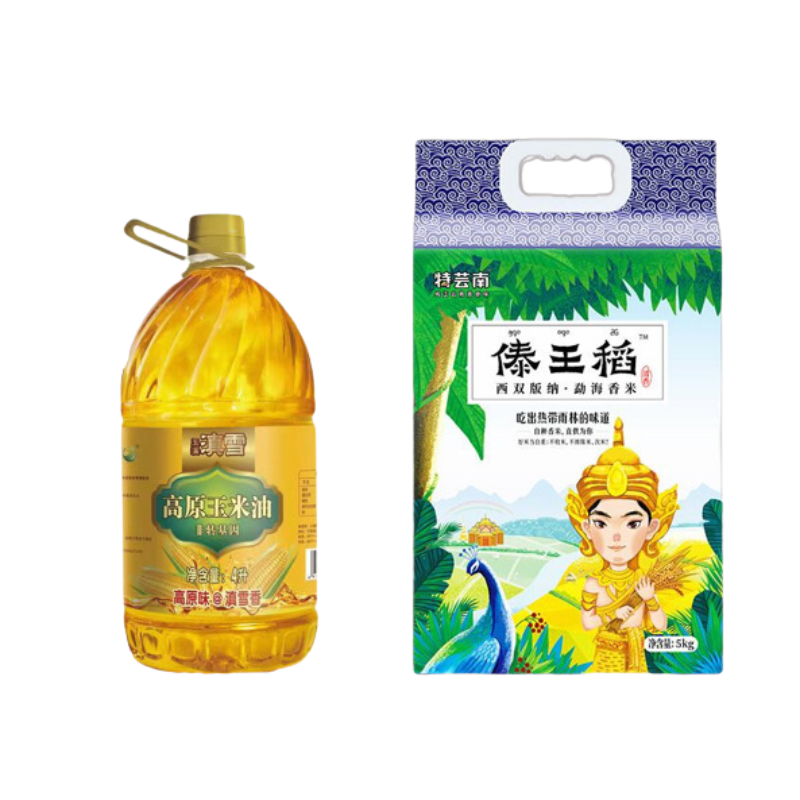 八宝贡米5kg*2+傣王稻清香5kg*1+滇雪油4L*1+昆明饭店礼盒560g*1高清大图
