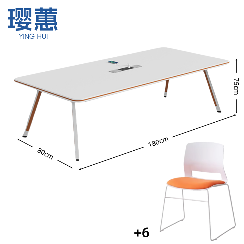 璎蕙 学习桌一桌6椅张高清大图