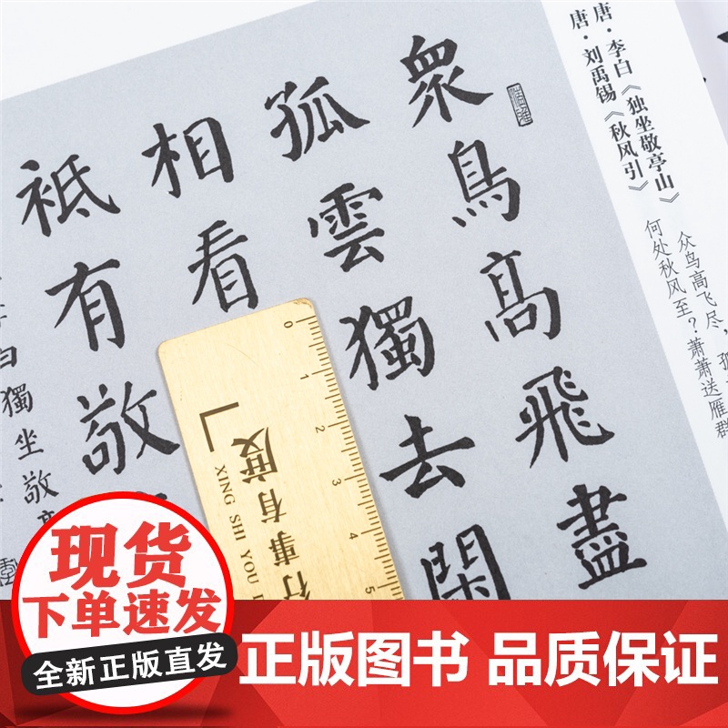 颜勤礼碑集字诗词一百首 青藤字帖颜真卿楷书集字古诗词 简体旁注颜体毛笔书法字帖书法知识青藤人编 河南美术出版社高清大图