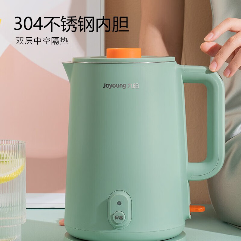 九阳(Joyoung)热水壶烧水壶电水壶 1.7升双层壶体 电热水壶 K17ED-W181【软装】
