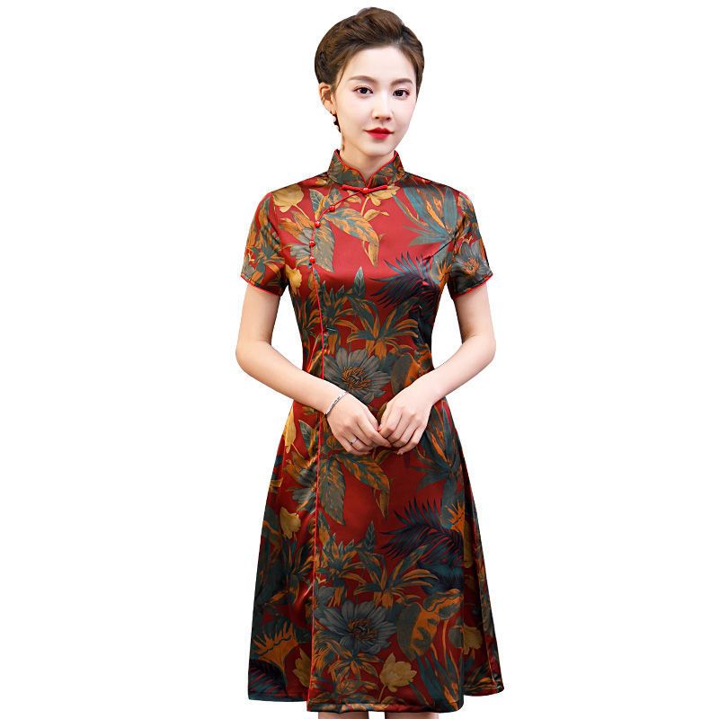 券calfl奥戴旗袍夏季新款旗袍女改良版中长款旗袍连衣裙主要参数品牌