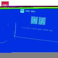 得力(deli)桌面办公实用名片座 透明亚克力名片收纳展示盒.