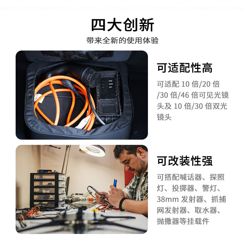SOZYIN 数智元 六旋翼无人机 可负载13kg 大载重长续航飞行器 应急救援航线规划 巡检测绘高清大图