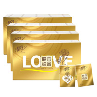 清风手帕纸love纸巾迷你便携4层6张30包*4条B66PJEL(包装随机)