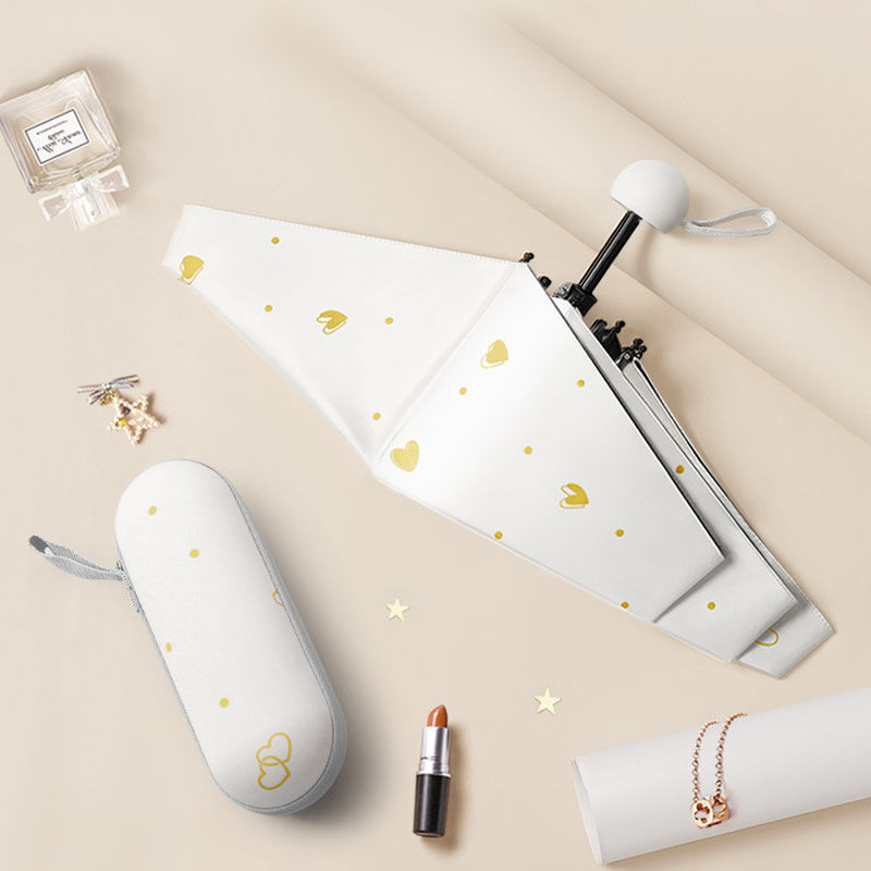 便携雨伞迷你小巧五折伞学生胶囊伞晴雨两用女遮阳太阳伞高清大图