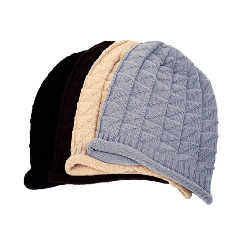 盛世尼曼帽子男女宽松单层针织帽包头棉线韩版潮休闲堆堆帽秋冬防风