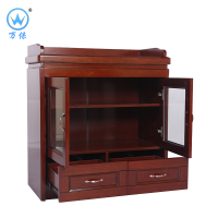 <万保>茶水柜 办公家具 现代中式 油漆漆面实木贴皮办公柜 多功能储物文件矮柜