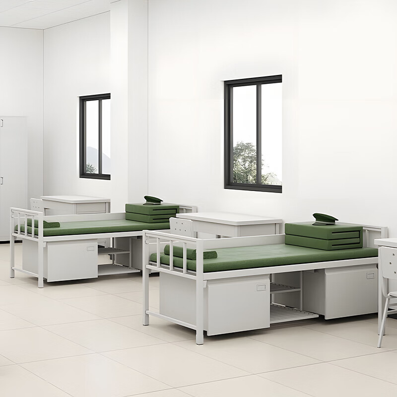 质凡 床铁架床高低床床下柜鞋架组合班排床 单人床高清大图