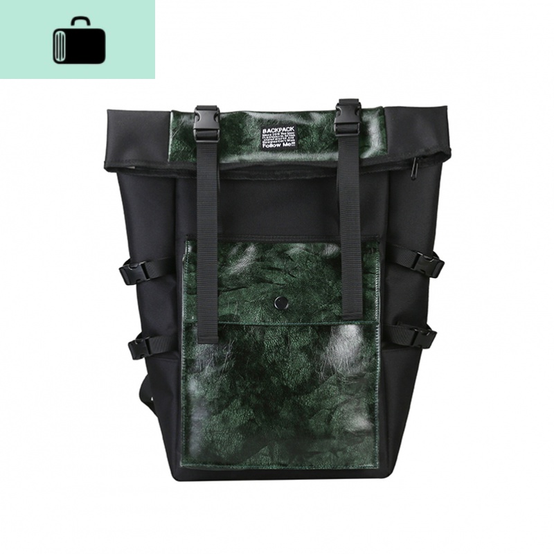 双肩包男ins潮牌复古大容量简约高中学生书包女时尚潮流原宿背包NEW LAKE高清大图