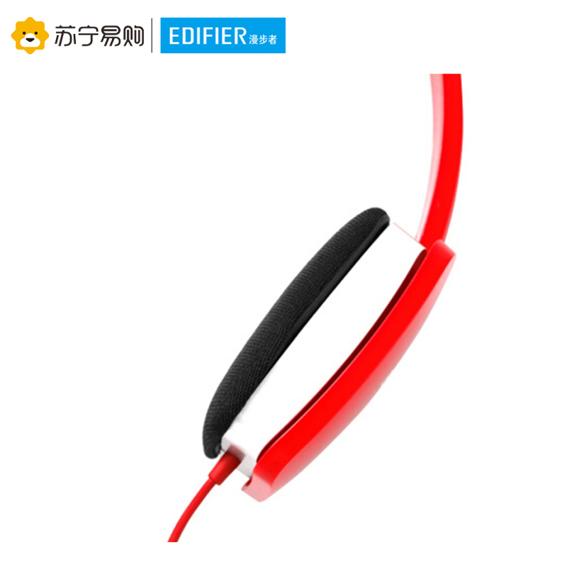 Edifier/漫步者 K680电脑头戴式耳麦带话筒音乐3.5mm插孔有线耳机 法拉利红色