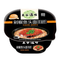 五谷道场剁椒鱼头115g*12碗 非油炸碗面方便面