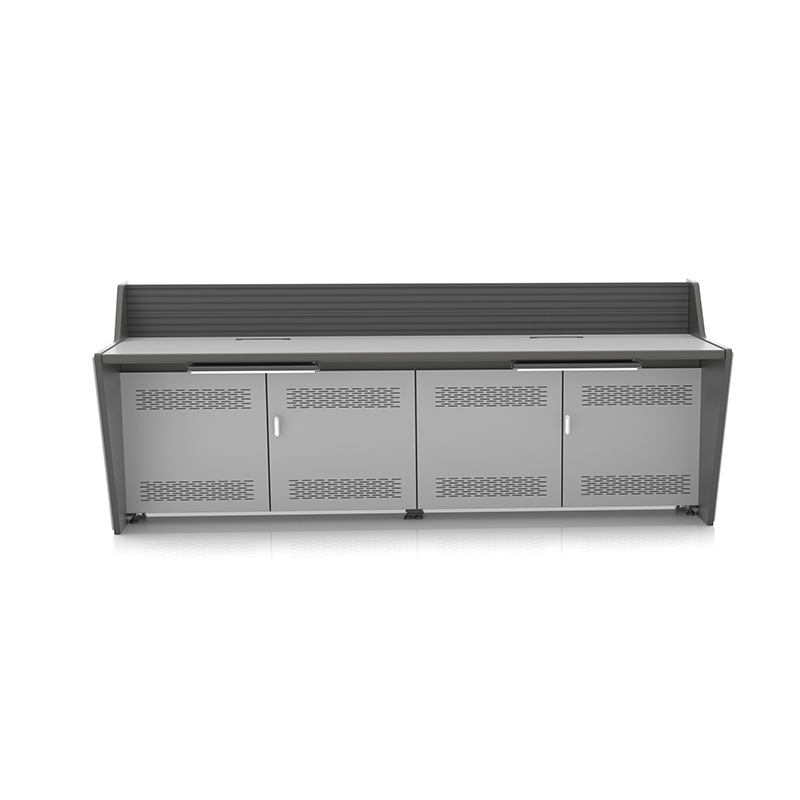 圣斯顿 钢木烤漆直形操控台 S-ZG3000 3000*950*1050mm 灰色 张高清大图