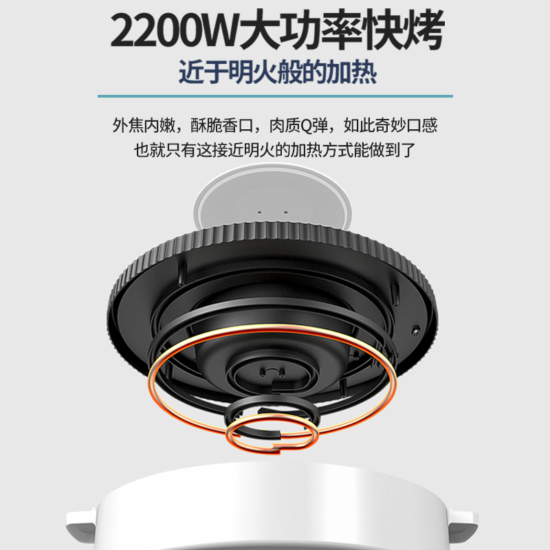 奥然多功能火锅锅电烧烤炉一体锅家用韩式烤盘涮烤两用烤肉烤鱼机（特大号鸳鸯锅）