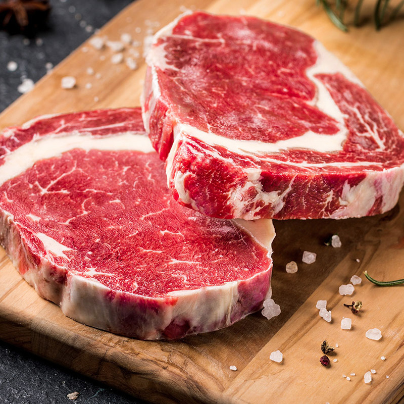 大牧汗 巴西眼肉牛排套餐750g 5片装 原切进口牛排 生鲜
