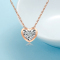 水贝珠宝(SHUIBEI JEWELRY) 18K金双层心形钻石项链 TPD-EM0236 黄金首饰饰品锁骨链 18K玫