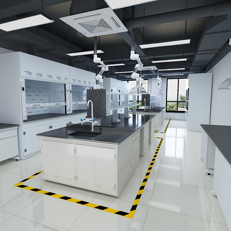 尔迈 实验台实验室工作台化验室操作台实验室全钢理化板台面钢木全钢实验台 全钢中央台 3m高清大图