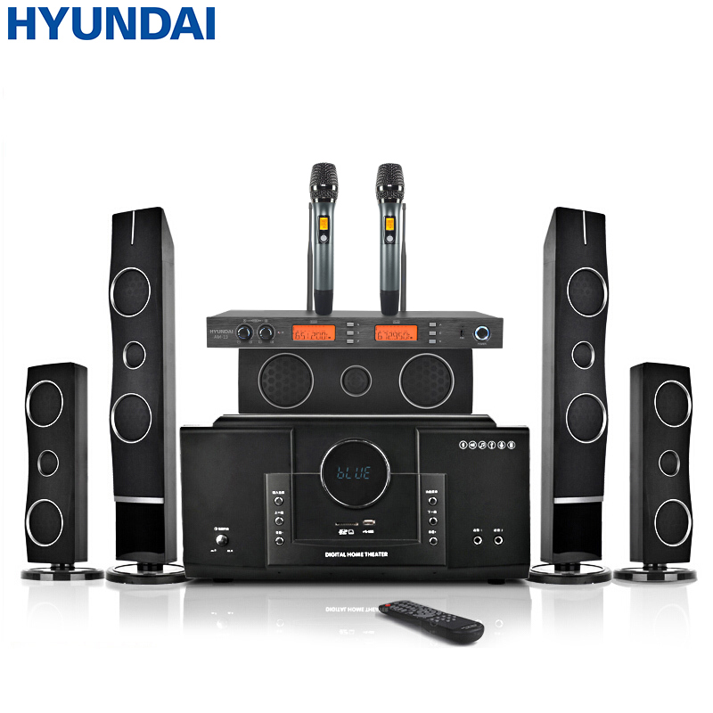 现代 HYUNDAI 家庭影院音响组合KTV套装 模拟5.1音响设备客厅电视家用壁挂落地音箱 H3+BT-8810