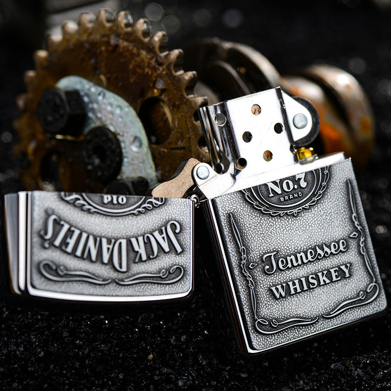 [苏宁自营]ZIPPO煤油防风打火机杰克丹尼锡标签专柜正版芝宝zippo
